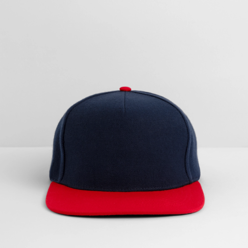 Snapback Cap - laivasto sininen/punainen