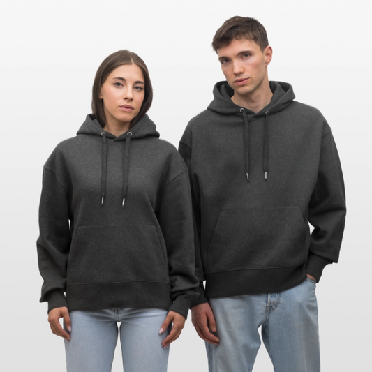 Stanley/Stella SLAMMER unisex relaxed fit luomuhuppari - tummanharmaa meleerattu